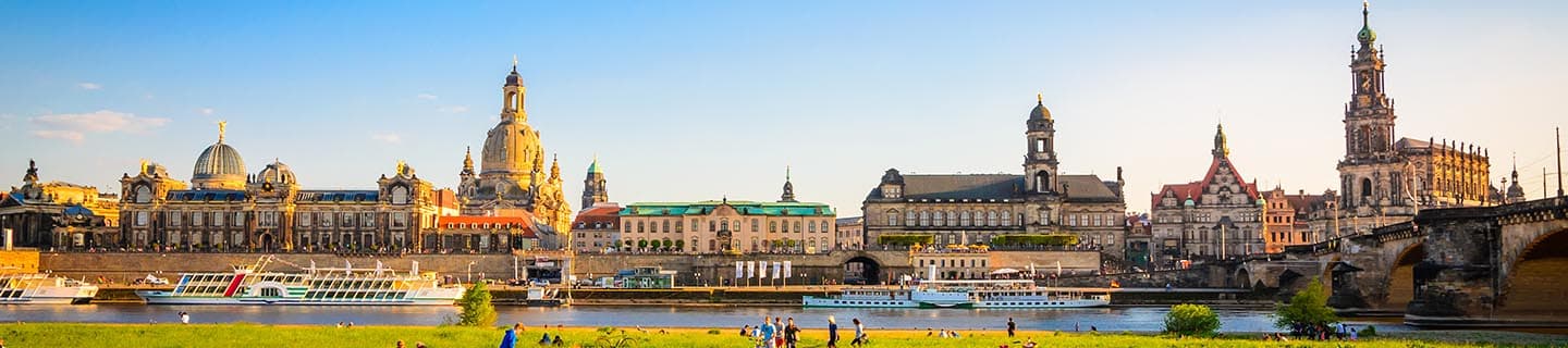 Panorama der historischen Altstadt in Dresden